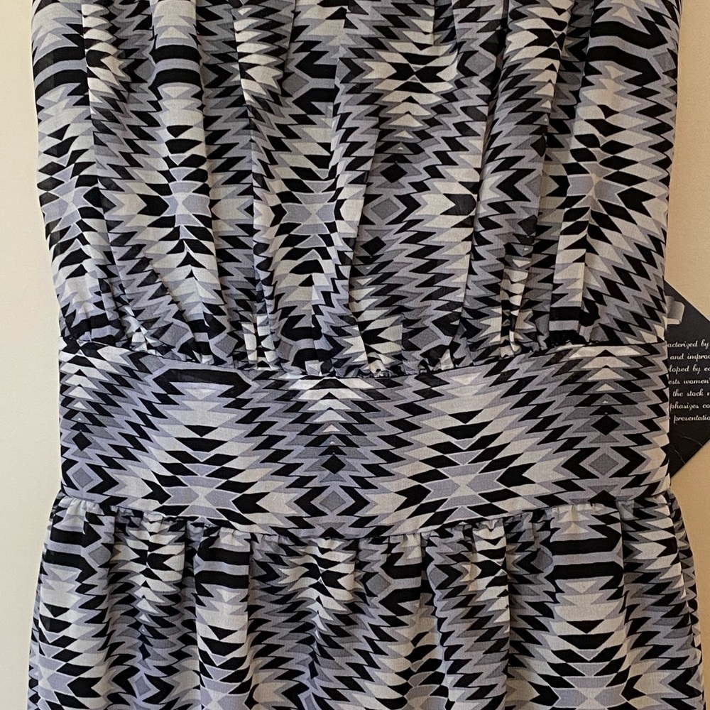 BEBOP spaghetti strap grey black chiffon dress med - Picture 6 of 9